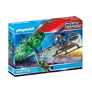 Playmobil 70569 - Helicóptero de Policía con Paracaídas