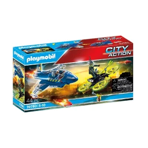 Playmobil 70780 - Jet de Policía con Persecución de Drones