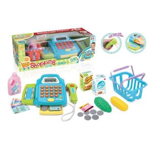 Caja registradora con accesorios